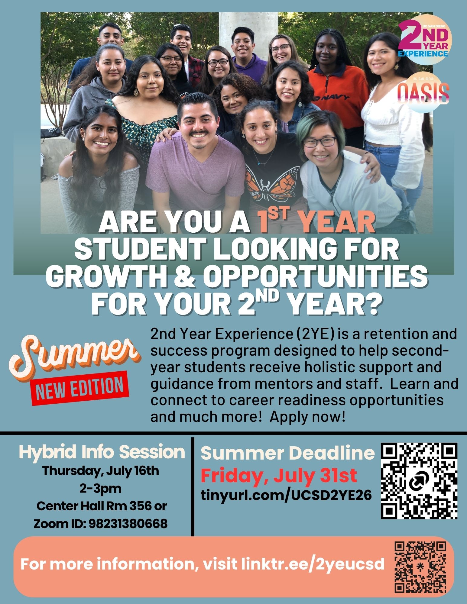 2YE Summer Info Session Flyer 